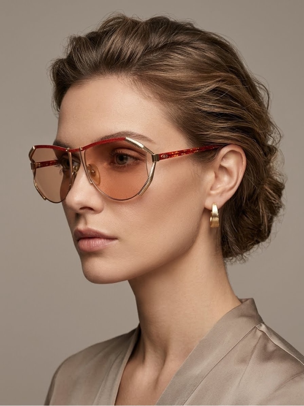 Vintage Christian Dior 2609 43 Sunglasses Oversized Butterfly Aviator Austria CD